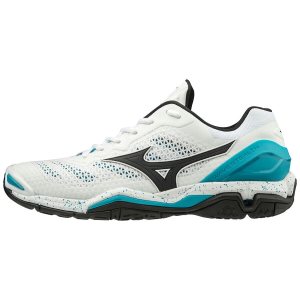 Mizuno Wave Stealth V Bayan Hentbol Ayakkabısı Beyaz/Turkuaz (Tr.YGA)